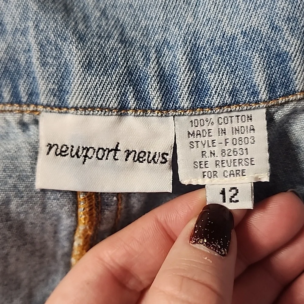 Newport News Vintage Floral Jean Denim Jacket
